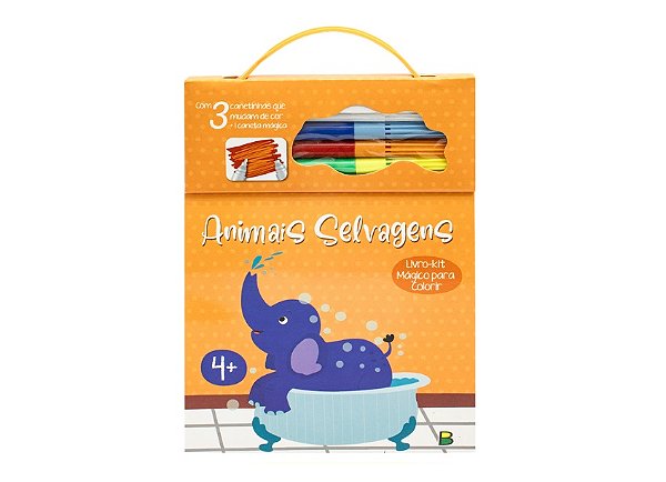 LIVRO-KIT MAGICO PARA COLORIR: ANIMAIS SELVAGENS