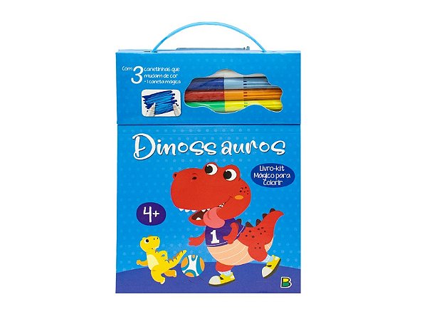 LIVRO-KIT MAGICO PARA COLORIR: DINOSSAUROS