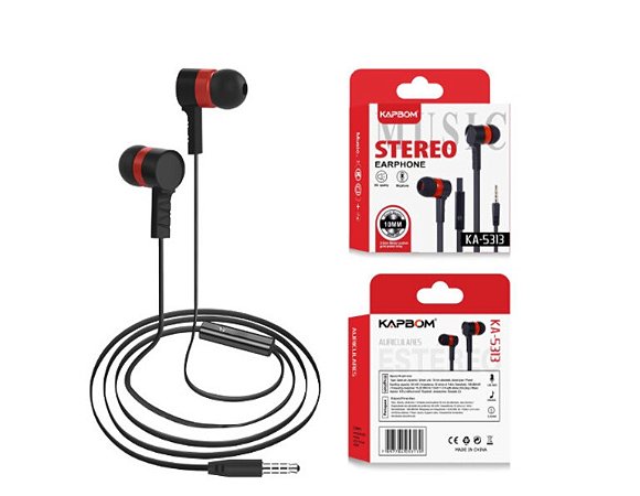 FONE DE OUVIDO INTRAAURICULAR KAPBOM MOD.KA-5313