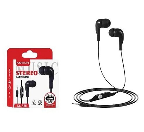 FONE DE OUVIDO INTRAAURICULAR KAPBOM MOD.KA-5311