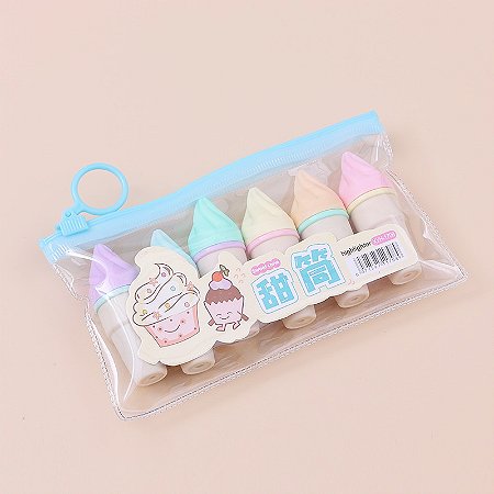 KIT 6 MARCA TEXTOS - SORVETINHOS MASSA