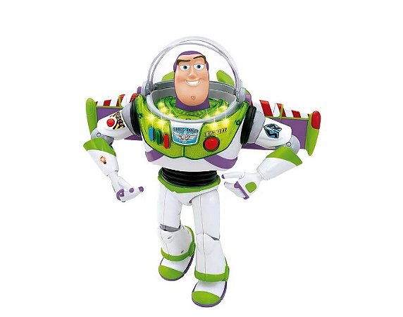 BONECO DE ACAO BUZZLIGHTYEAR CAPACETE COM SOM TOY STORY DISNEY UFISE