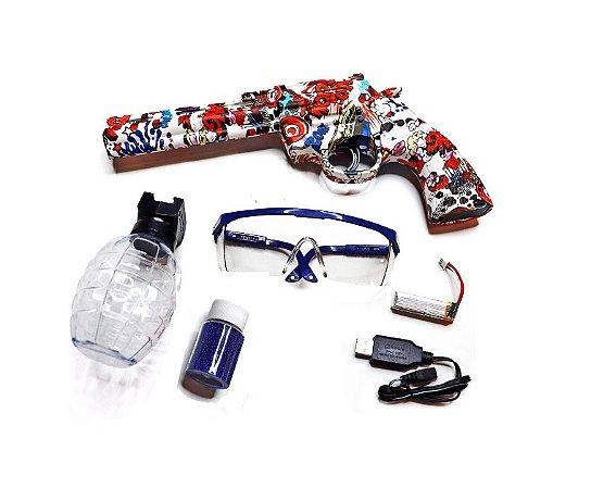 PISTOLA ELETRICA DE BOLINHAS DE GEL ORBEEZ (BRANCA)