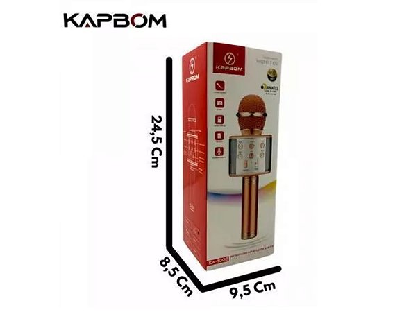 MICROFONE BLUETOOTH KARAOKE KAPBOM MOD.KA-1003