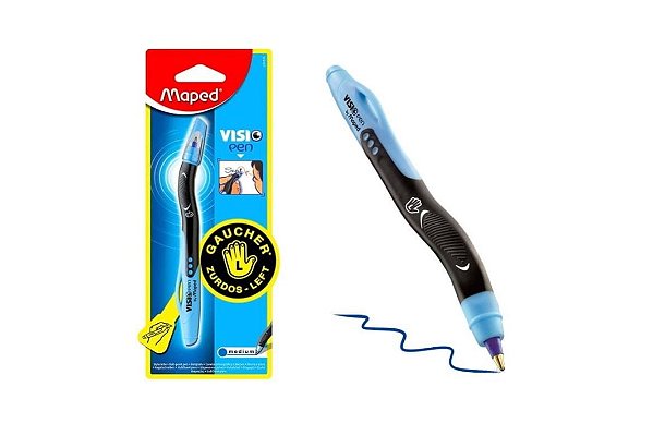 CANETA ESFEROGRAFICA VISION PEN PARA CANHOTO AZUL BLISTER X 1