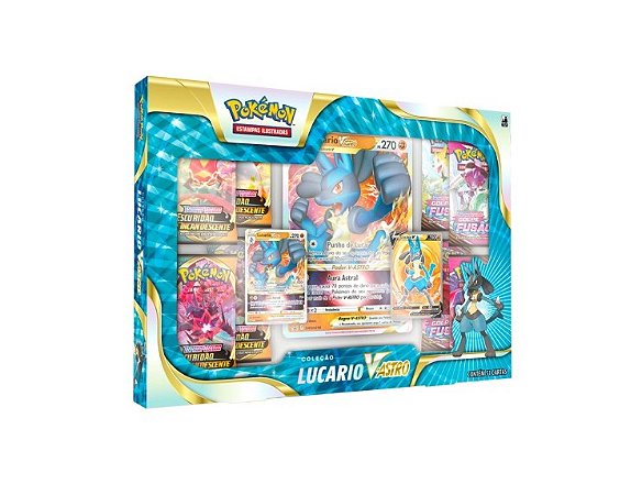 JGS BRINQ CARTON - POKEMON BOX LUCARIO V-ASTRO - CERTIFICADO FSC