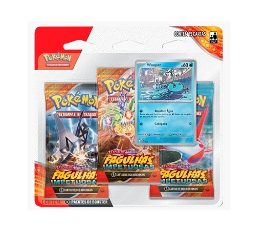 JGS BRINQ CARTON - POKEMON EV8 - BLISTER TRIPLO - FAGULHAS IMPETUOSAS - CERTIFICADO FSC