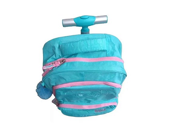 MOCHILETE COM CARRINHO TURQUESA STITCH