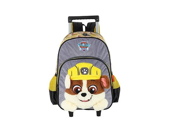 MOCHILA COM RODAS AMARELO PATRULHA CANINA