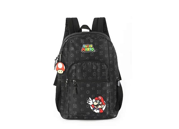 MOCHILA PRETO SUPER MARIO