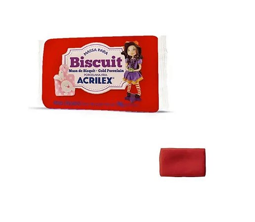 MASSA PARA BISCUIT 90G VERMELHO