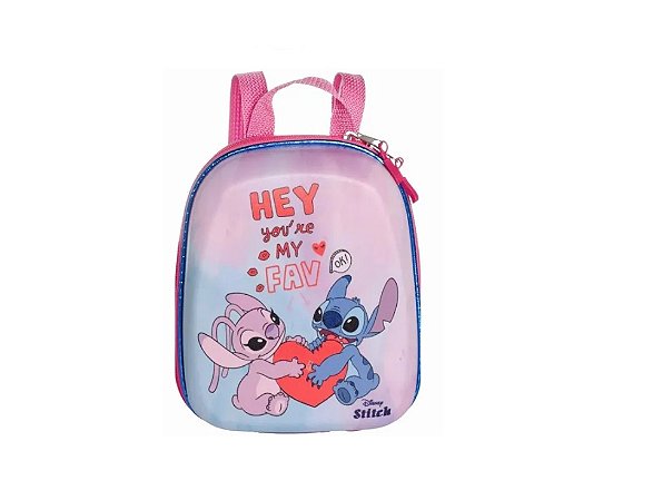 MOCHILA INFANTIL STITCH E ANGEL