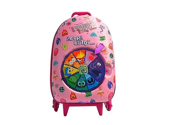 MALA INFANTIL DIVERTIDAMENTE ROLETA ROSA