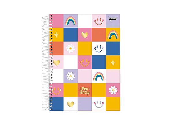 CADERNO ESPIRAL UNIV CD 1X1 80FLS YES BABY FSC