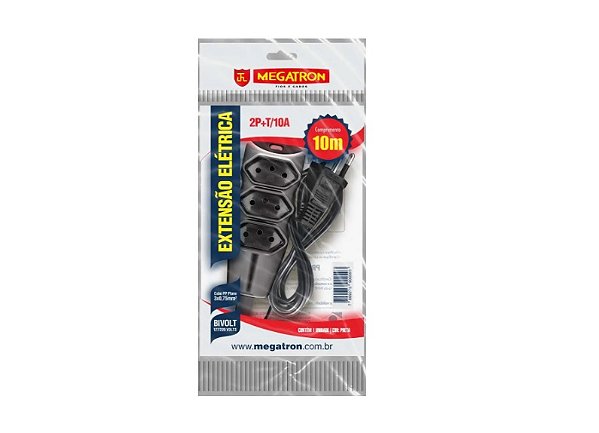 EXT TRIPLA 2P+T 3X0,75X10M MEGATRON PT