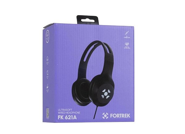 HEADPHONE C/FIO FORTREK FK621A PT