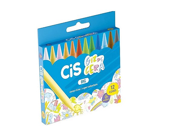 GIZ DE CERA BIG CIS CAIXA C/12 CORES