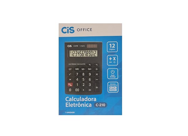 CALCULADORA CIS C-210 UNIDADE PRETA