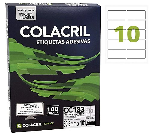 ETIQ. INKJET+LASER COLACRIL CC183 / 6183(E)