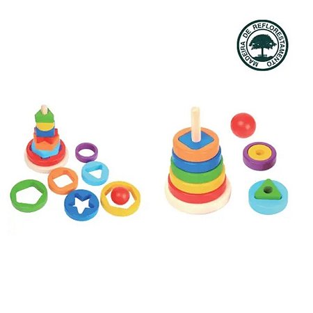 BDM31 - BRINQUEDO EDUCATIVO DE MADEIRA - TORRE - 7898706186851