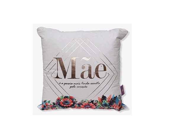ALMOFADA FIBRA VELUDO 40X40CM MAE GARDEN  EAN :7908623031285