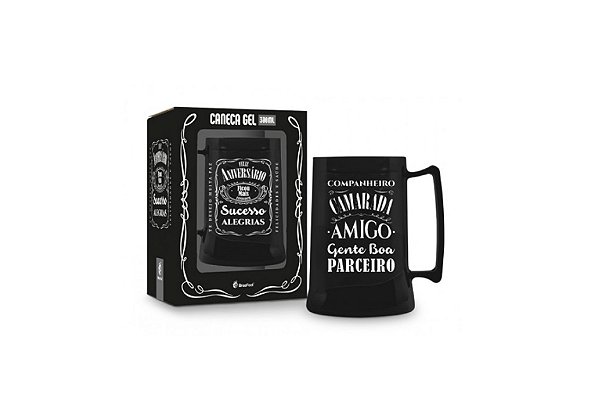 CANECA GEL 300ML - FELIZ ANIVERSARIO AMIGO