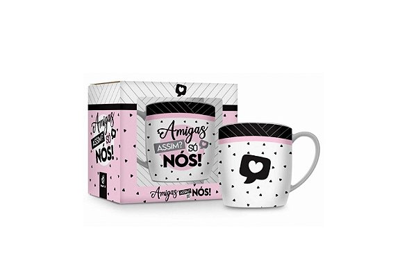 CANECA PORCELANA URBAN 300ML - AMIGAS ASSIM SO NOS