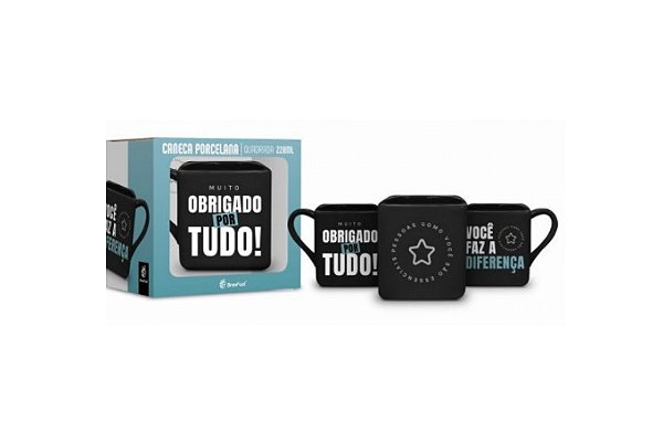 CANECA QUADRADA - MUITO OBRIGADO POR TUDO