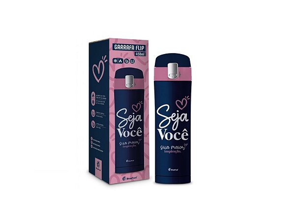 GARRAFA TERMICA FLIP 450ML - SEJA VOCE