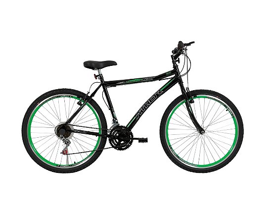 BIC. ARO 26 MTB 18/M JET PRETA C/ ADESIVO VERDE