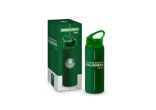 GARRAFA SPORTS 500ML ALUMINIO TIMES - PALMEIRAS