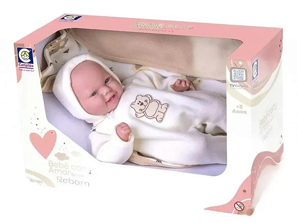BONECA BEBE COM AMOR BY COTIPLAS REBORN