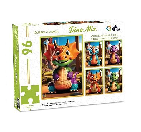 Q. CABECA 96 PCS - DINO MIX UNICA