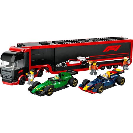 CAMINHAO F1 COM CARROS RB20 E AMR24 F1