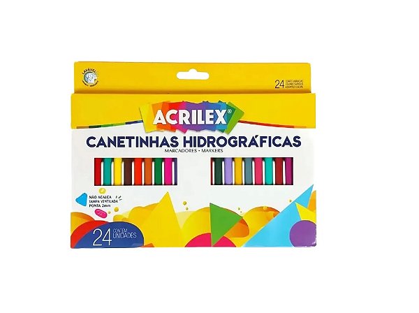 CANETINHA HIDROGRAFICA 24CORES SEM COR (1/12)
