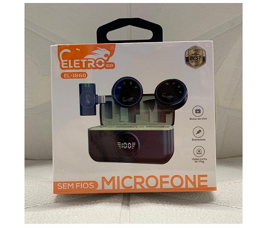 MICROFONE DE LAPELA LIGHTINING ELETROMEX MOD.EL-1860