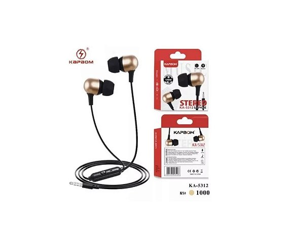 FONE DE OUVIDO INTRAAURICULAR KAPBOM MOD.KA-5312