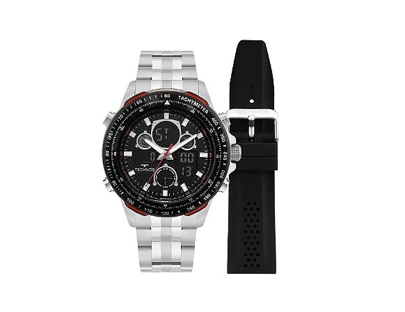RELÓGIO TECHNOS MASCULINO TS DIGITECH PRATA