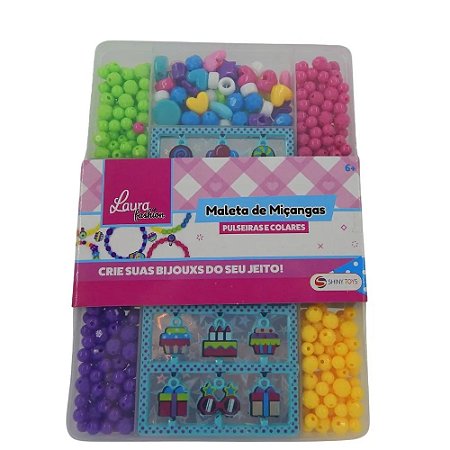 BRINQUEDO INFANTIL CAIXA COM MICANGAS MONTE SUA PULSEIRA
