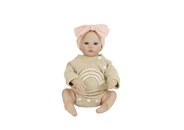 BONECA BEBE REBORN LAURA BABY MAITE18 100% VINIL