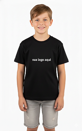 Camiseta Infantil - Algodão Preta