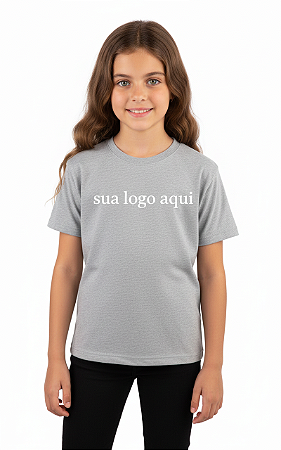 Camiseta Infantil - Algodão CINZA MESCLA