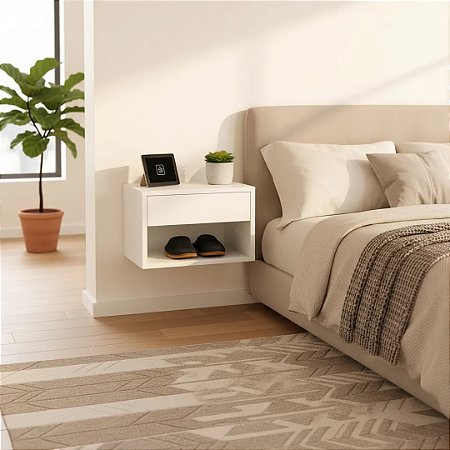 Mesa de Cabeceira Montada em MDF 40x30cm Moderna e Elegante – Casa Decor