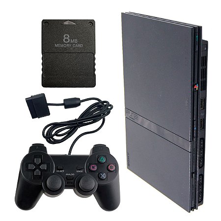 Console Playstation 2 Slim Serie 70000 Preto