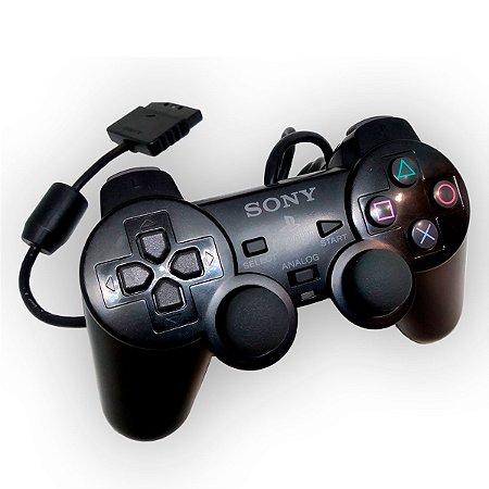 Controle Sony DualShock 2 Preto - PS2