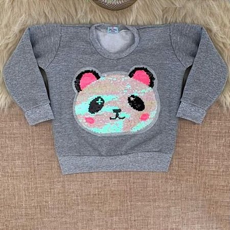 Moletom Blusa Urso Panda FLanelado