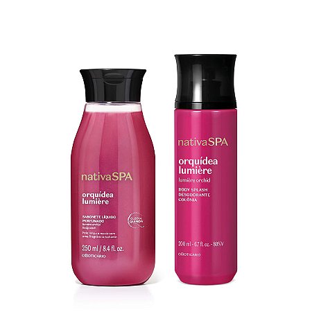 Combo Nativa SPA Orquidea Lumière: Body Splash 200ml + Sabonete Líquido Corporal 250ml