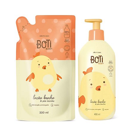 Combo Boti Baby: Loção Banho 400ml + Refil 350ml