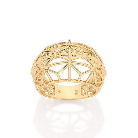 MAXI ANEL BALÕES BANHADO A OURO 18K