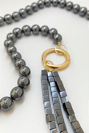 COLAR DE MESA HEMATITA ORIGINAL